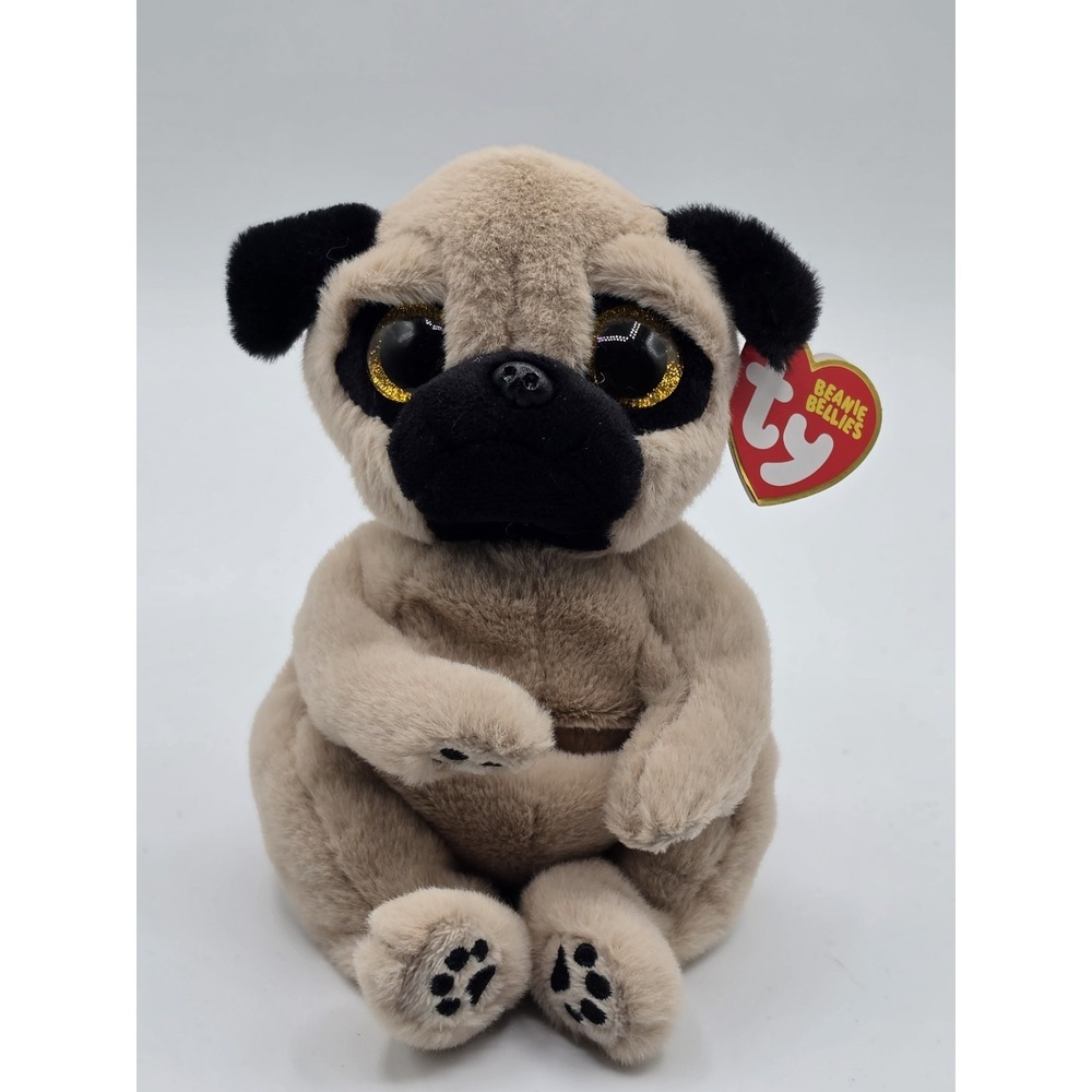 Ty Beanie Baby Bellies IZZY the Pug Dog 6" NEW MWMTs Plush Stuffed Animal Toy